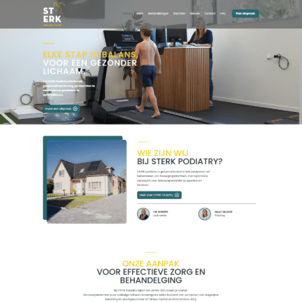 Website van STERK Podiatry, ontworpen door Flecto Web Creative